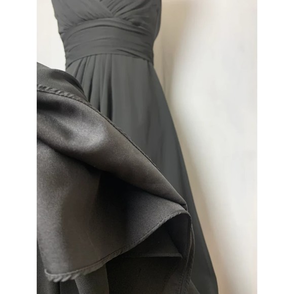 Bill Levkoff Size 6 Black Chiffon A-line Formal Gown - Picture 10 of 11